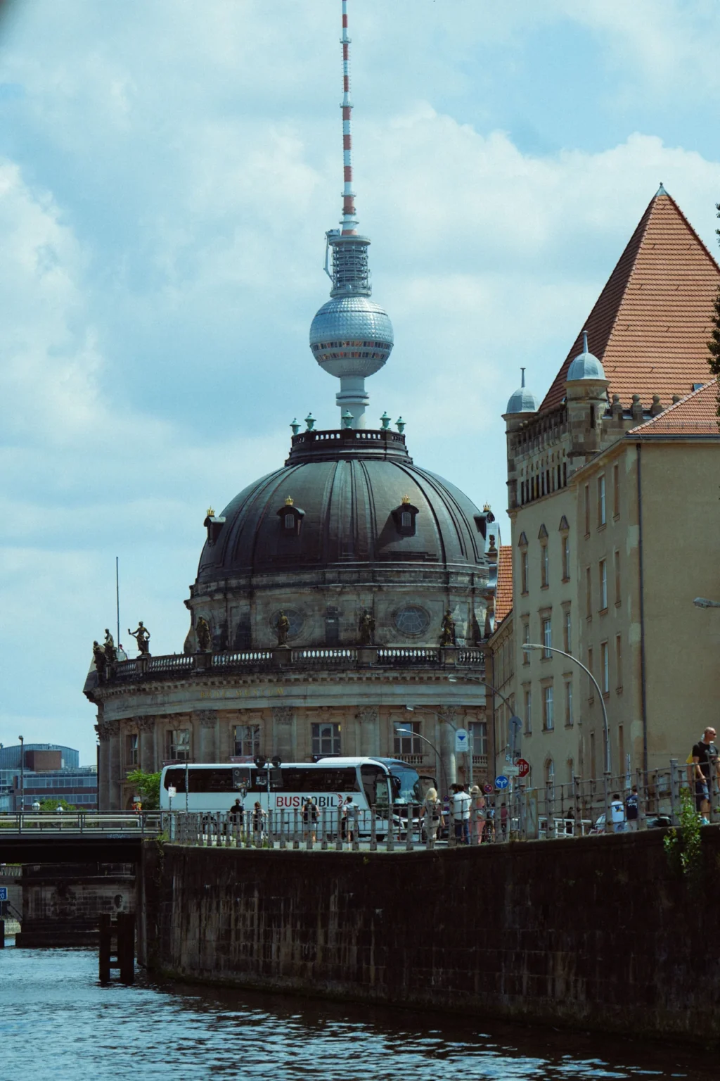 Historic Berlin architecture beneath the television tower